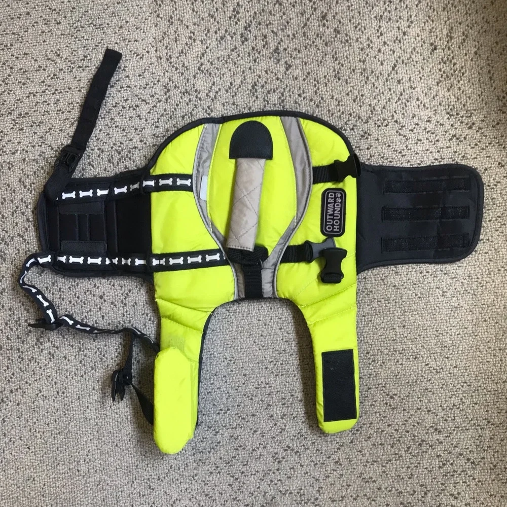 Outward hound Dog Life Jacket Vest - Lime green
